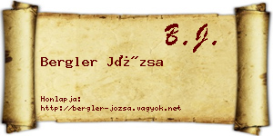 Bergler Józsa névjegykártya